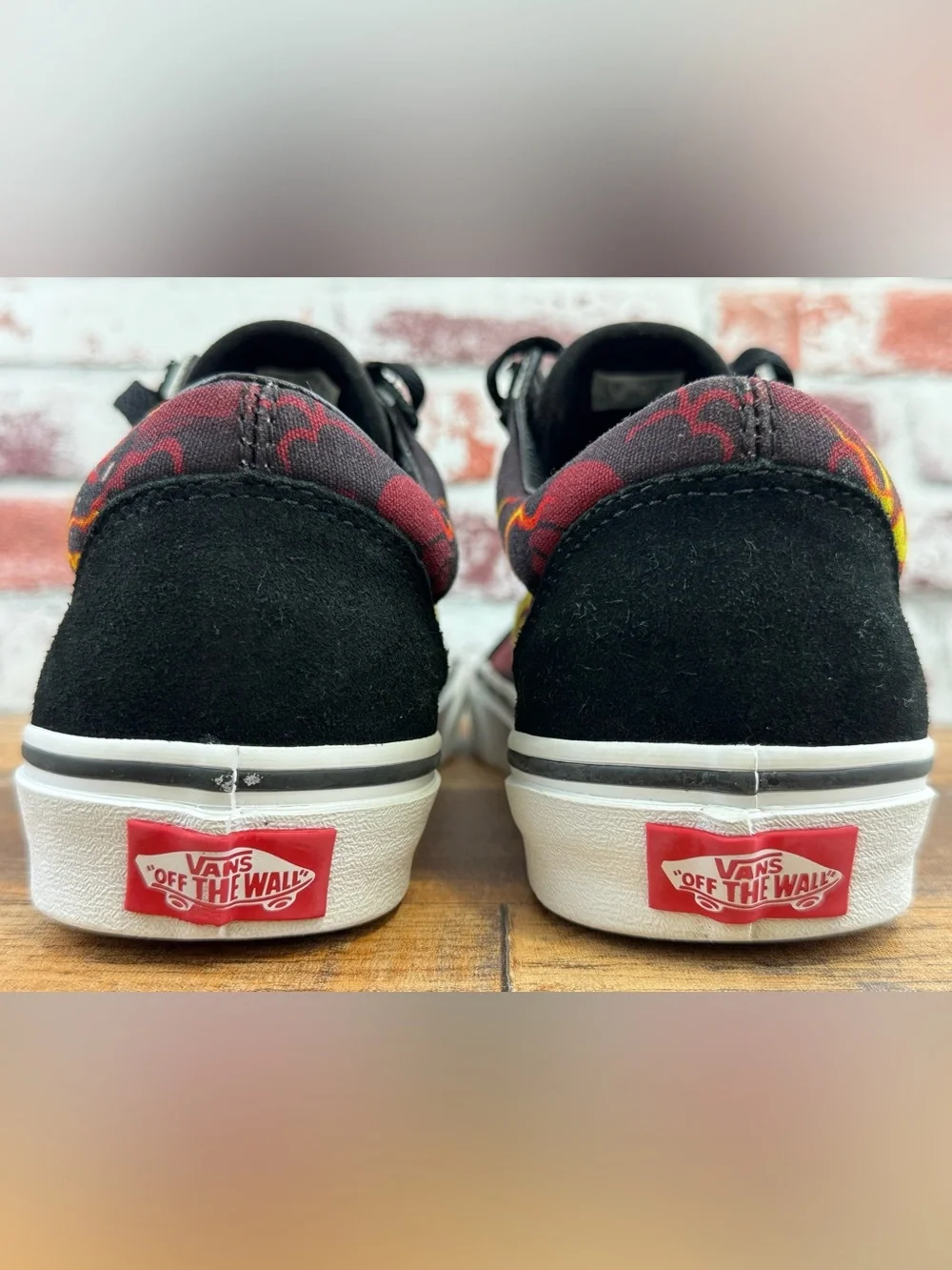 Vans Samurai Rising Old Skool Flame Skull Skate Sneakers Size Men 6, Women 7.5